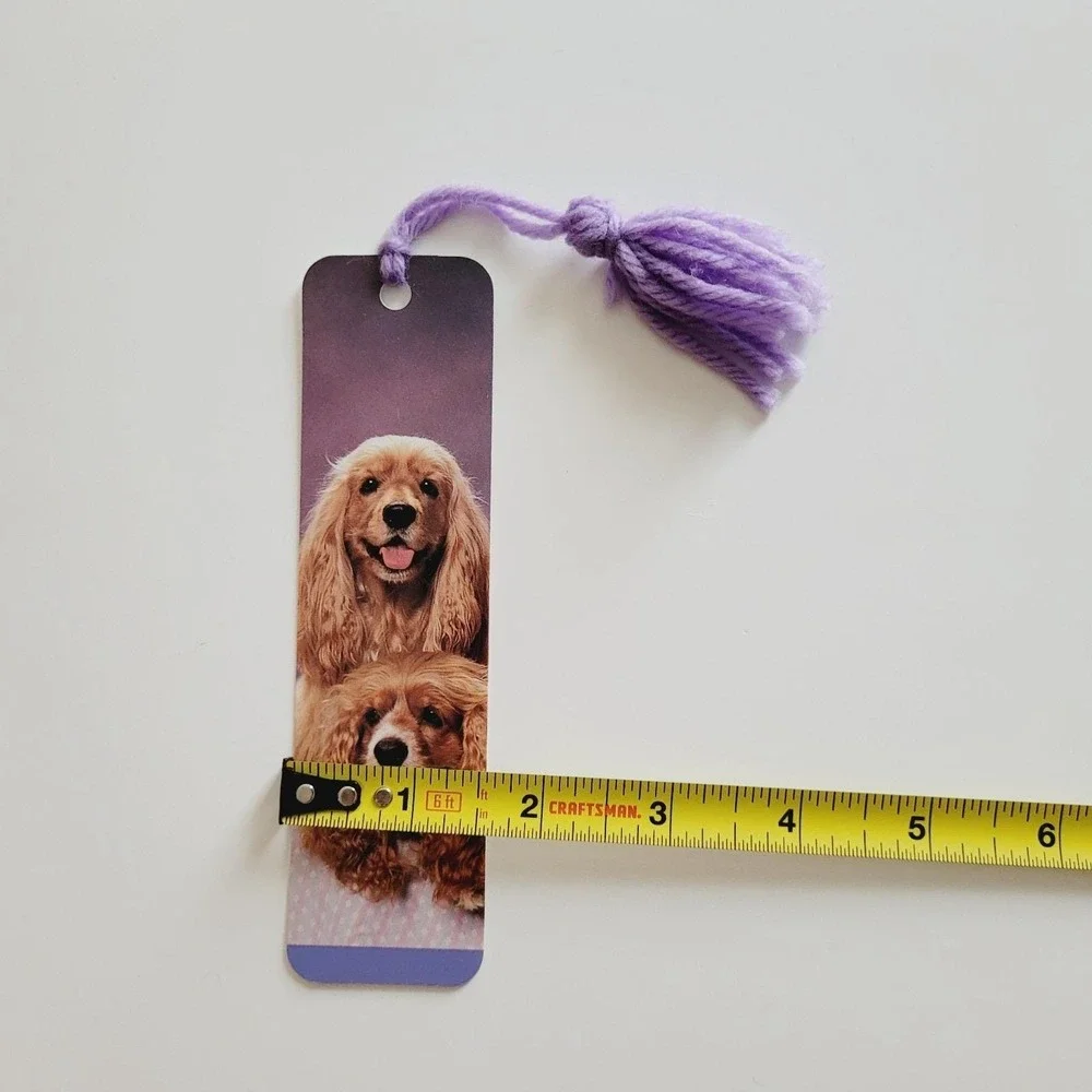 Vintage 80s Cocker Spaniel puppy dogs Bookmark Ron Kimball 1988, Photique H-1543